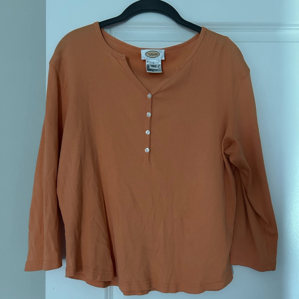 Talbots Women's Orange Long Sleeve Top